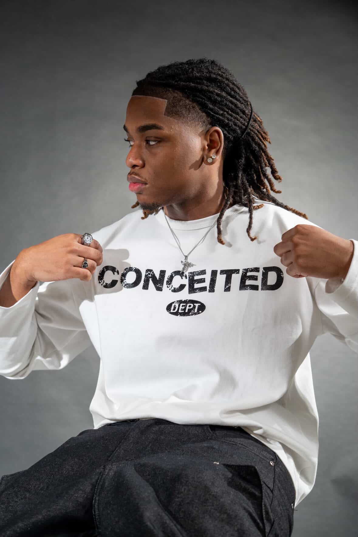 White Conceited Dept Long-sleeve